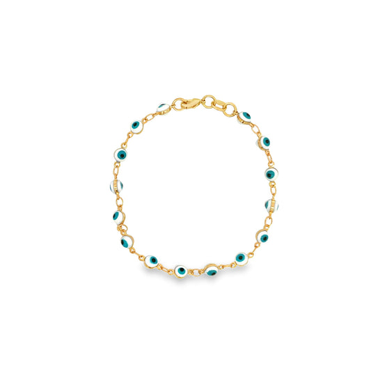 White Evil Eye Bracelet