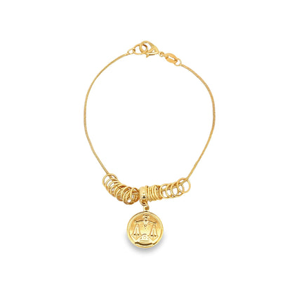 Astrology Zodiac Signs Medallion Charm Bracelet