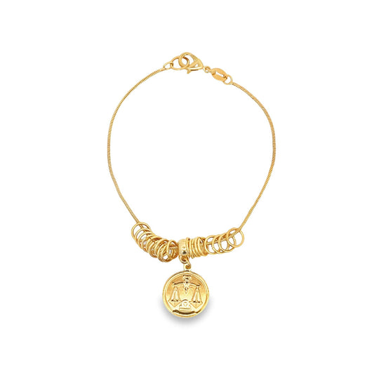 Astrology Zodiac Signs Medallion Charm Bracelet
