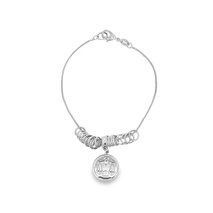 Astrology Zodiac Signs Medallion Charm Bracelet