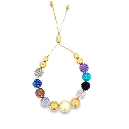 Spiked Beaded Pearl Beads Bracelet