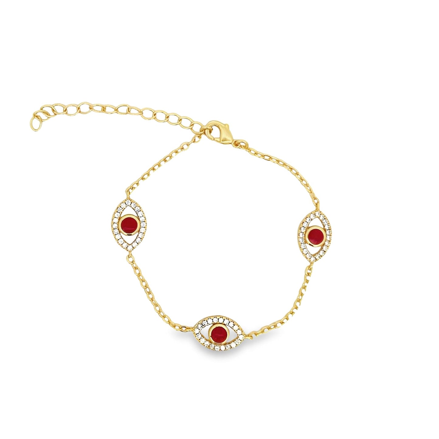 Lucky Eye CZ Cable Chain Bracelet