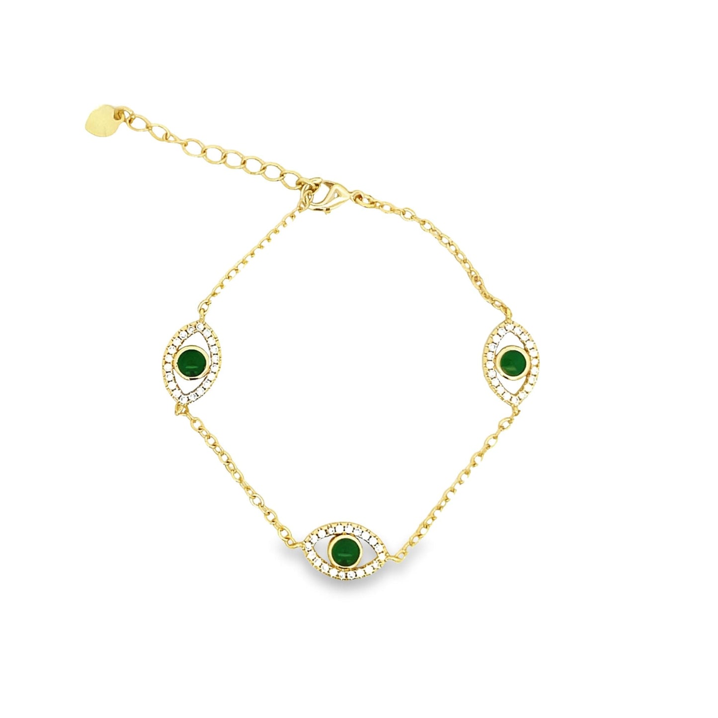 Lucky Eye CZ Cable Chain Bracelet