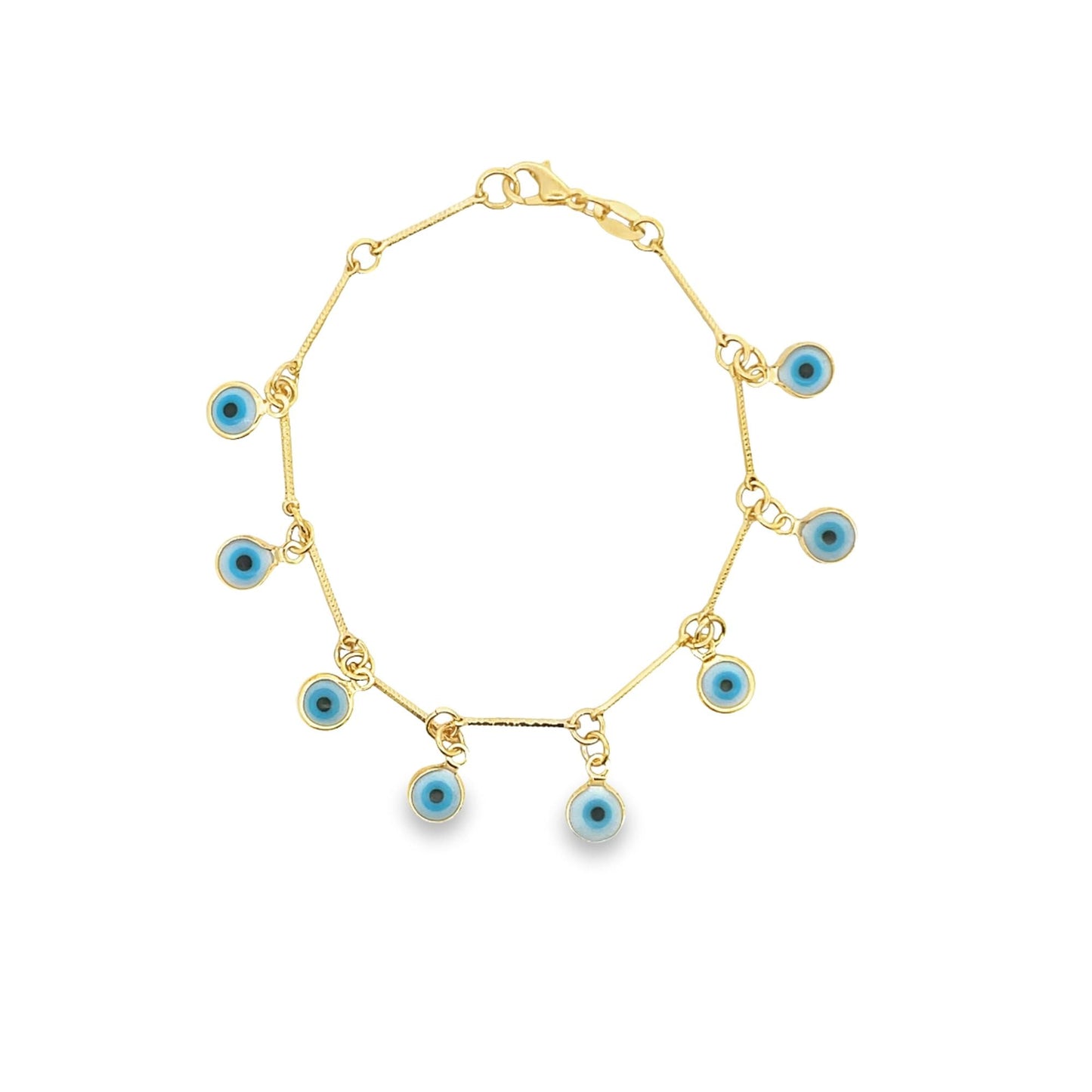 DARK BLUE Evil Eye Chain Bracelet