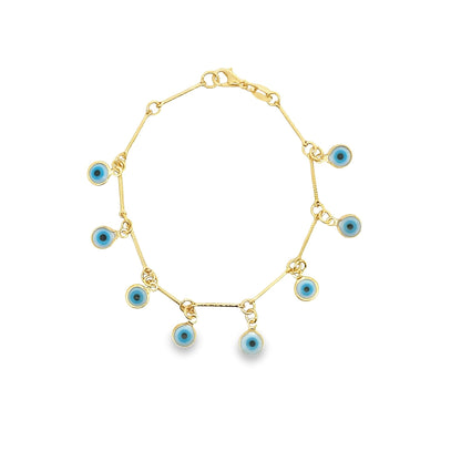 DARK BLUE Evil Eye Chain Bracelet