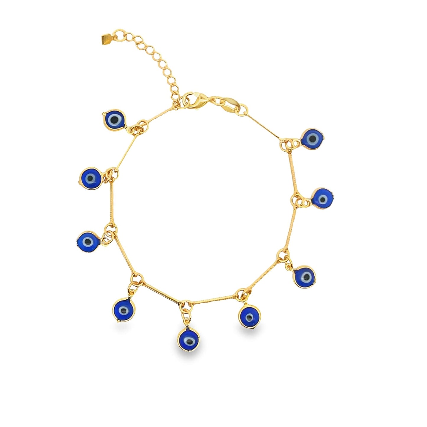 DARK BLUE Evil Eye Chain Bracelet