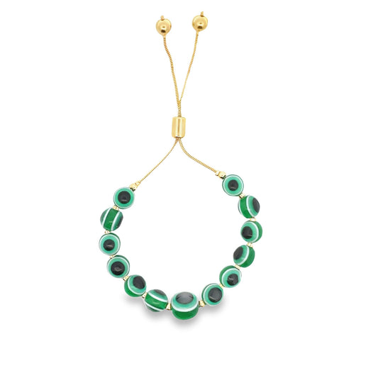 Green Evil Eye Bracelet