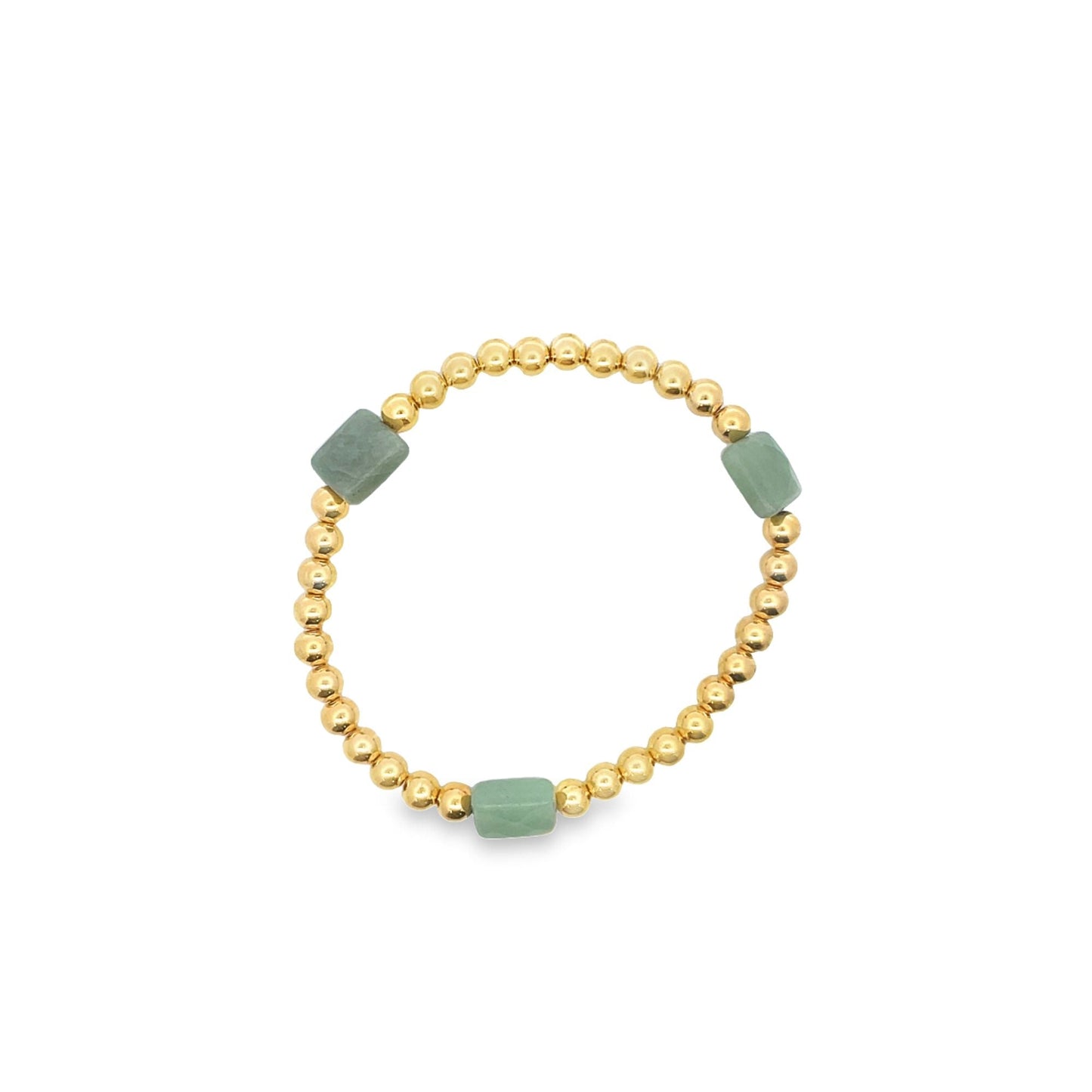Jade Charm Round Beaded Bracelet