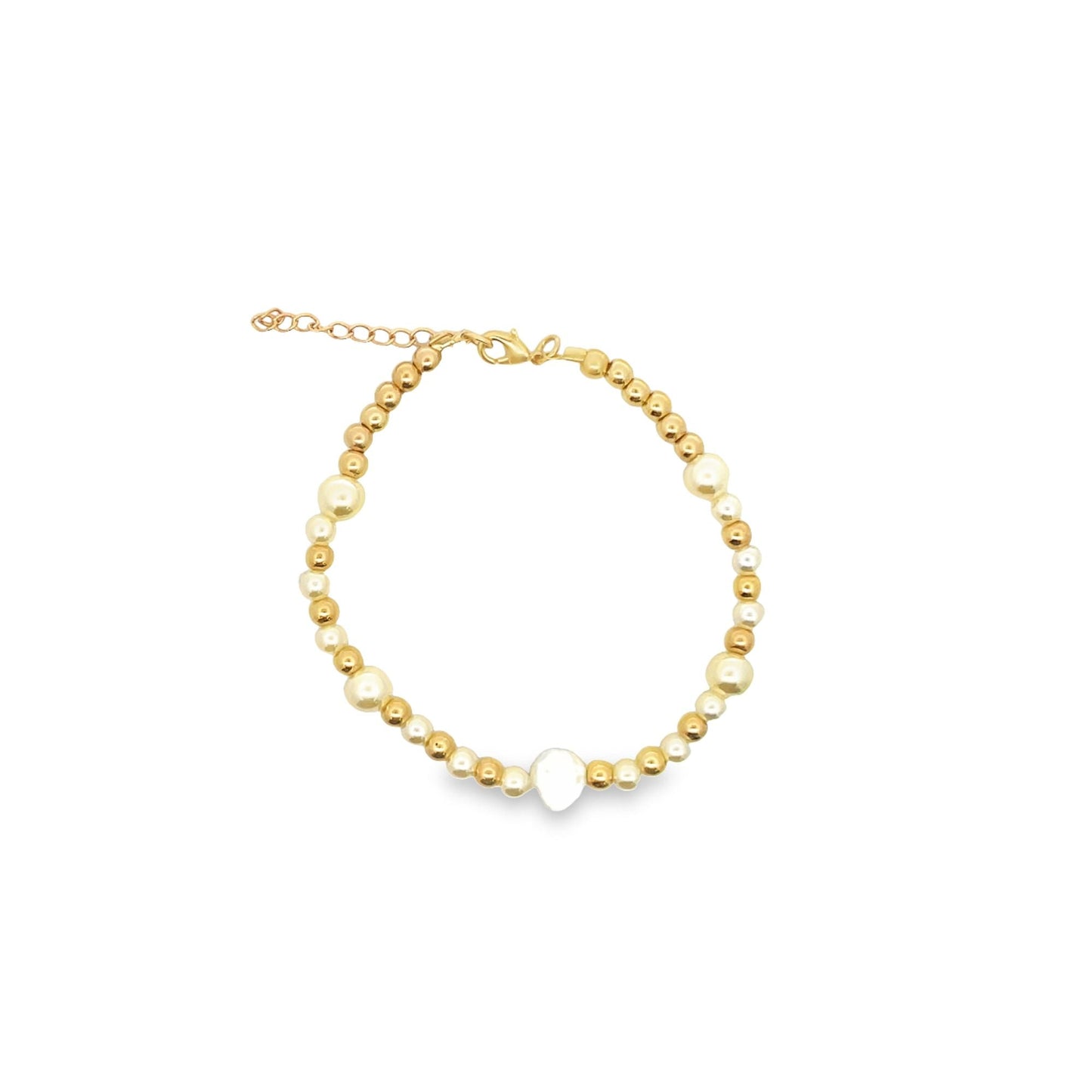 Pearl Bracelet | Gold Beaded Bracelet