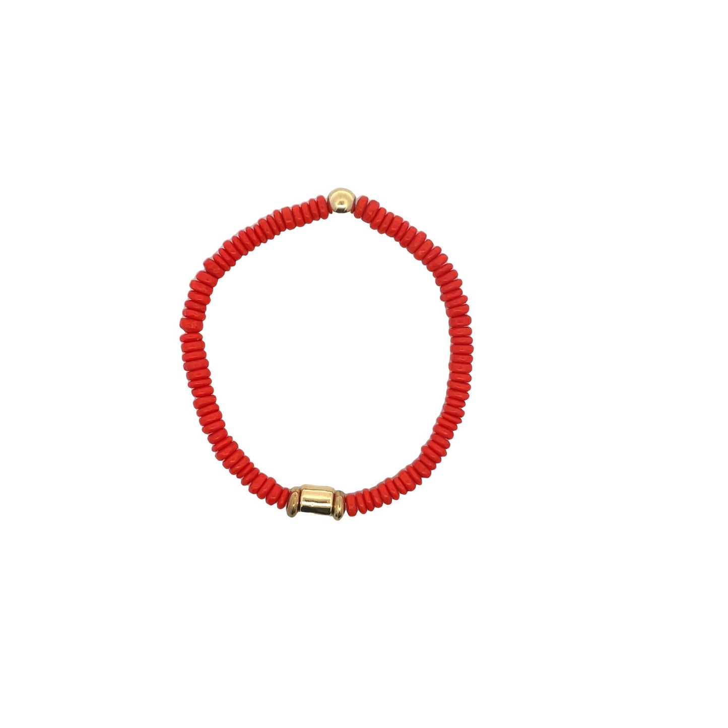Enamel Colored Brazilian Disc Bead With Eye Carved Zirconia Charm Bracelet