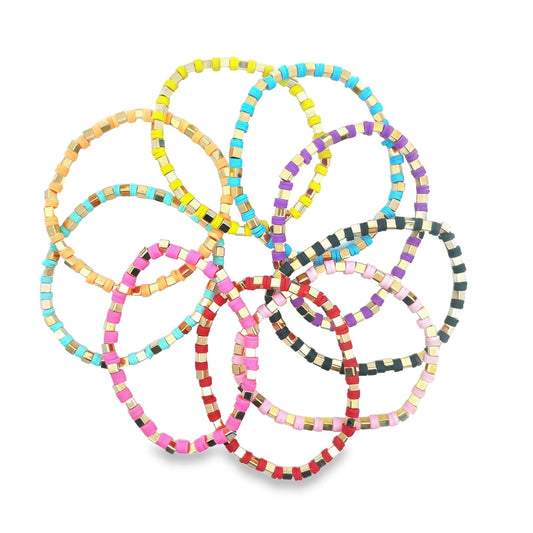 Colorful Polymer Beaded Bracelet
