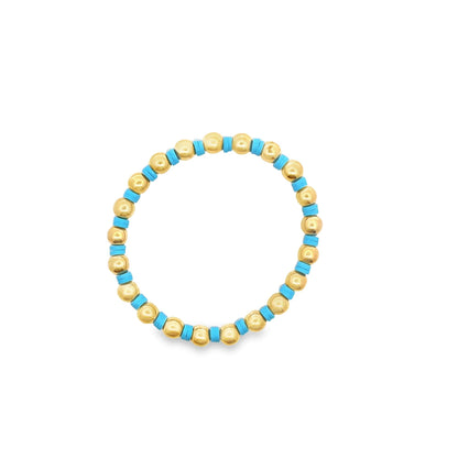 12 Colors Gold Bead Bracelet Polymer Clay Disc