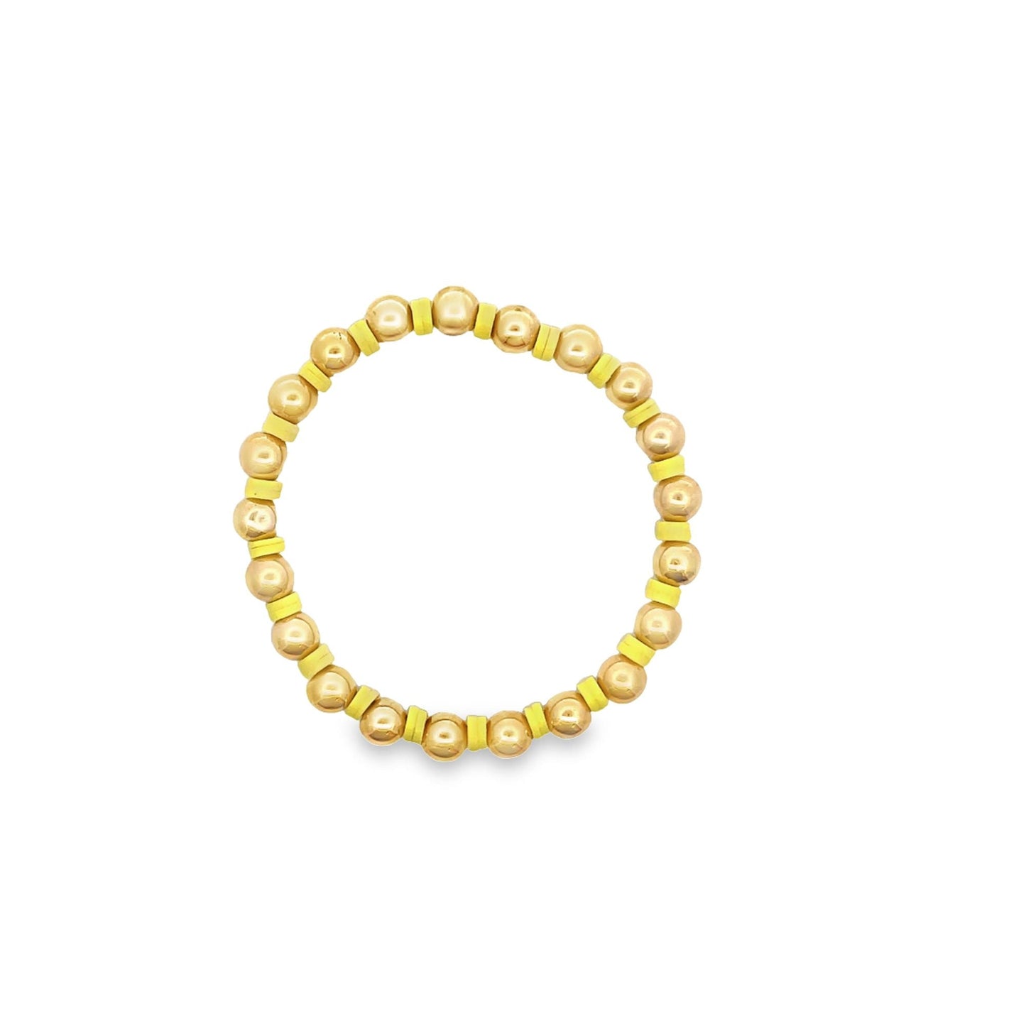 12 Colors Gold Bead Bracelet Polymer Clay Disc
