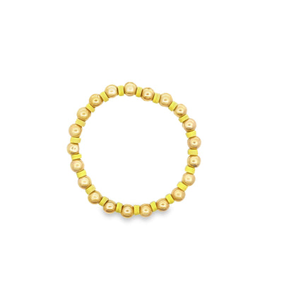 12 Colors Gold Bead Bracelet Polymer Clay Disc