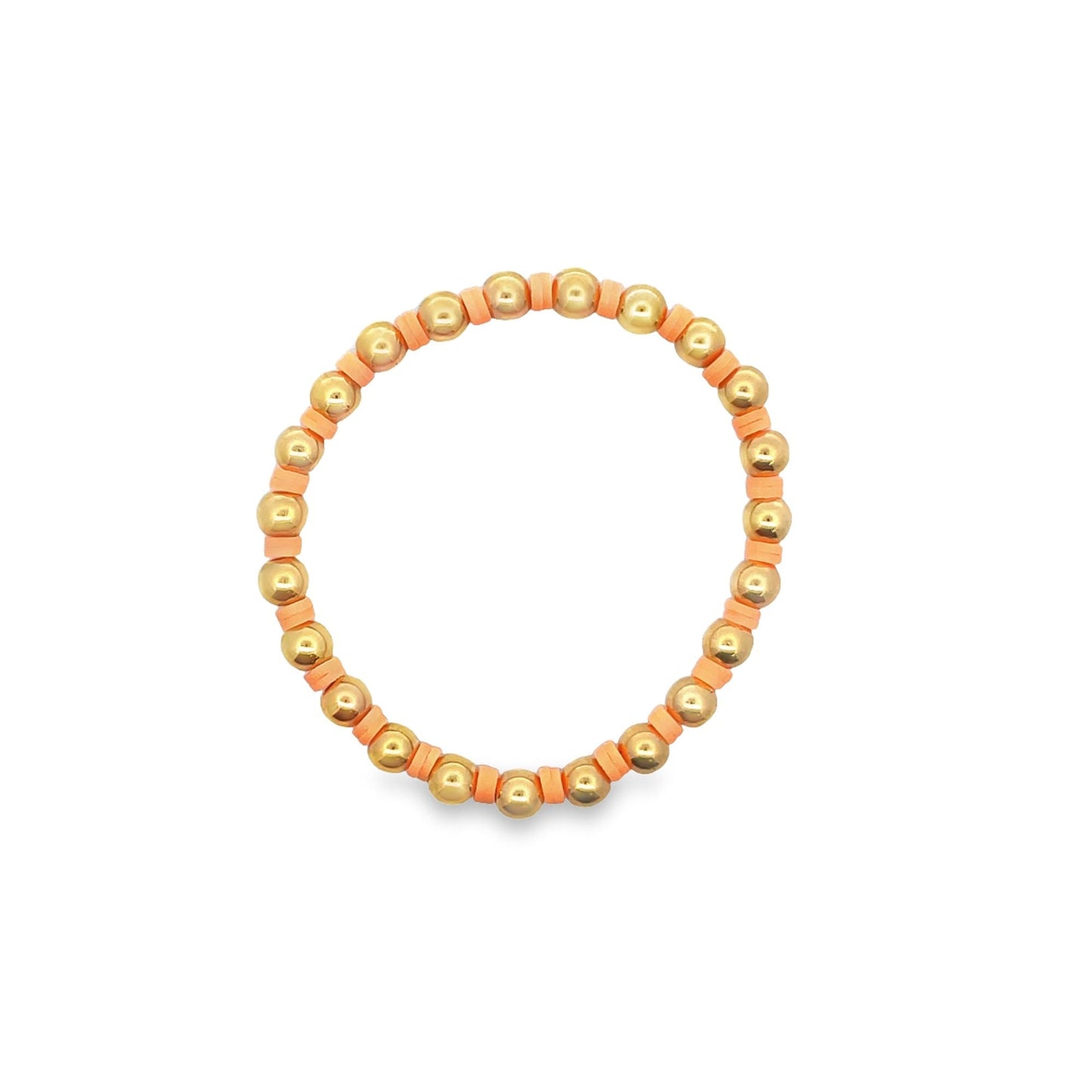 12 Colors Gold Bead Bracelet Polymer Clay Disc