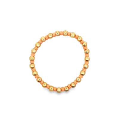 12 Colors Gold Bead Bracelet Polymer Clay Disc