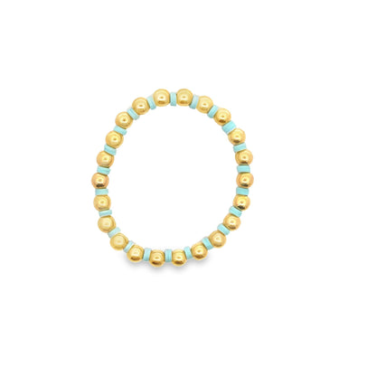12 Colors Gold Bead Bracelet Polymer Clay Disc