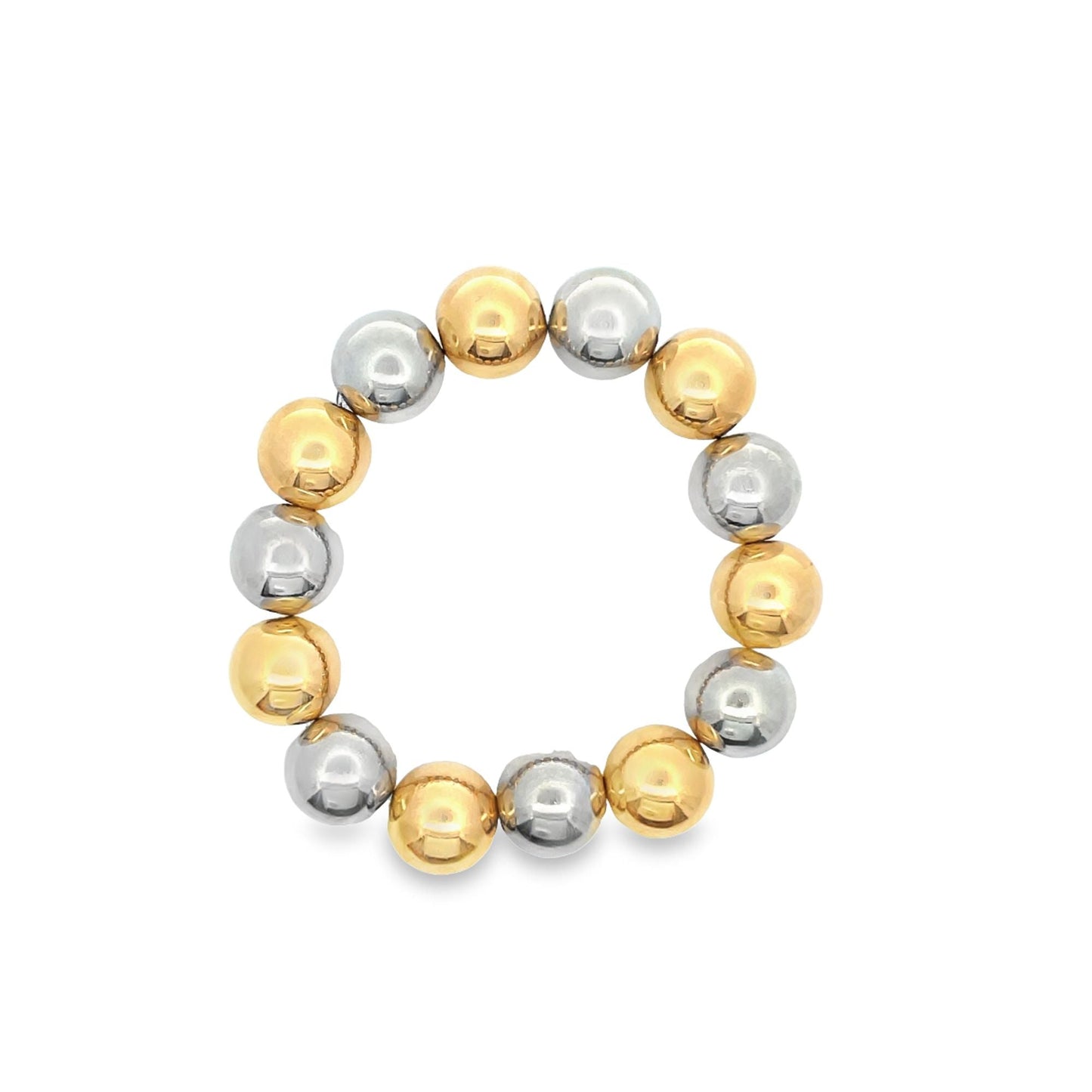 13mm Two Toned Beaded Bracelet