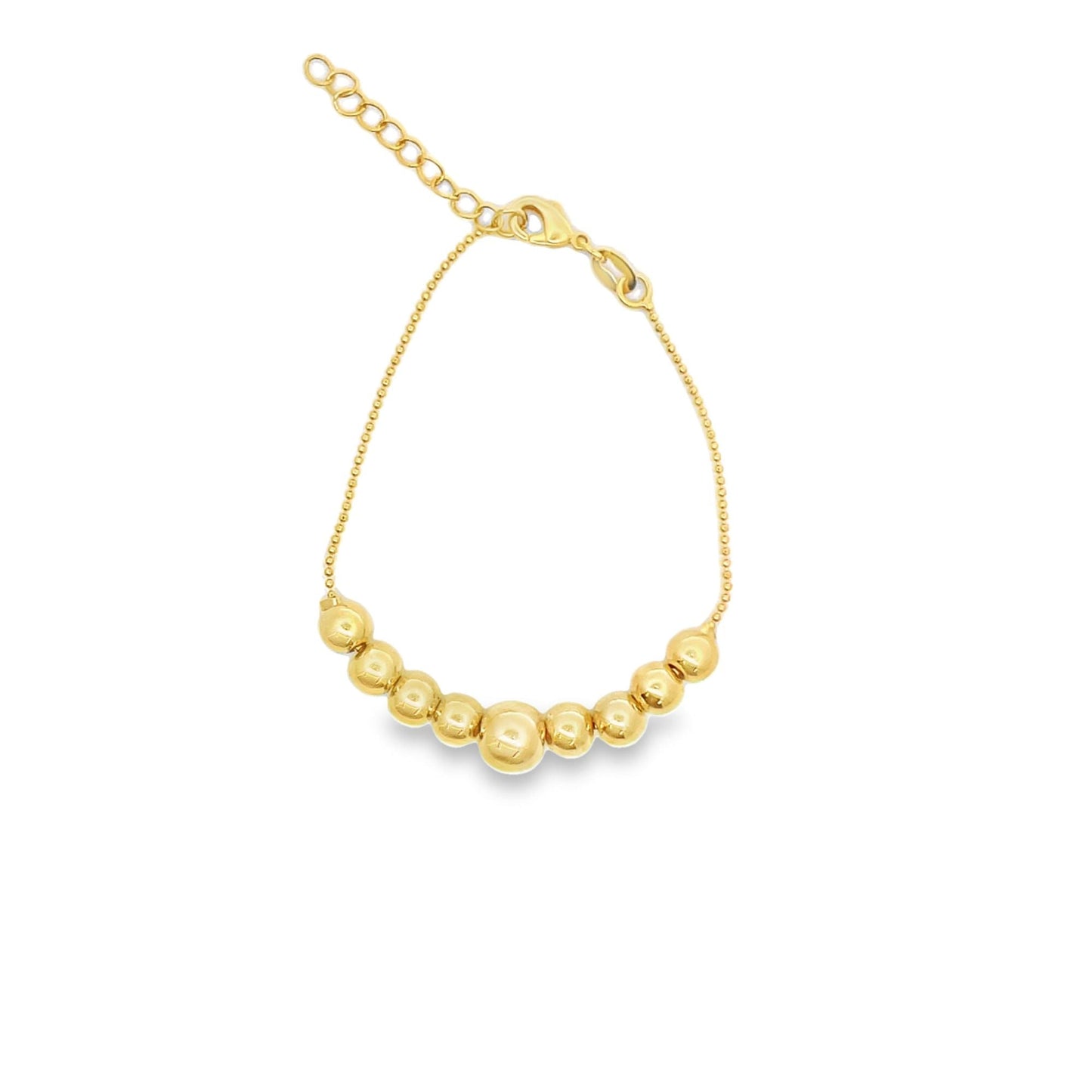 Gold Bead Designed Chain Bracelet