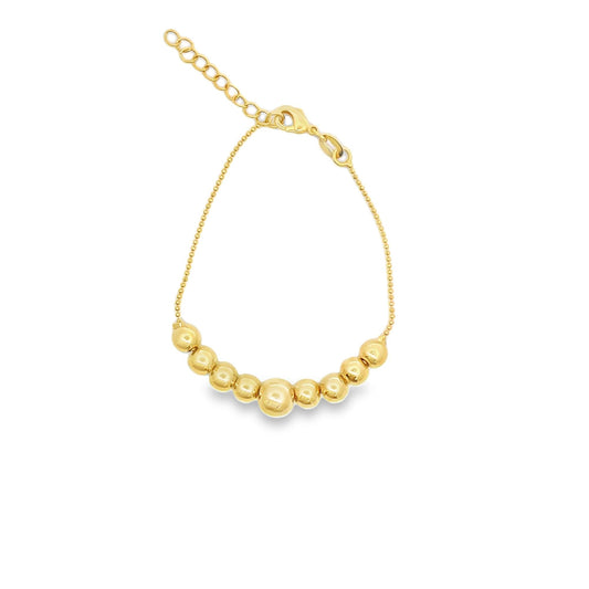 Gold Bead Designed Chain Bracelet