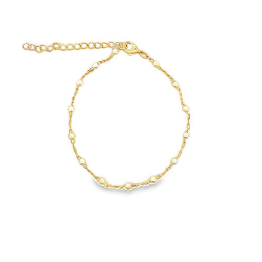 White Pearl Beaded Bracelet (F249A)