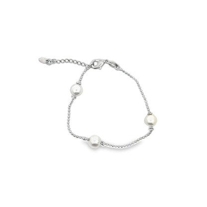 8mm Gold Pearl Ball Chain Bracelet