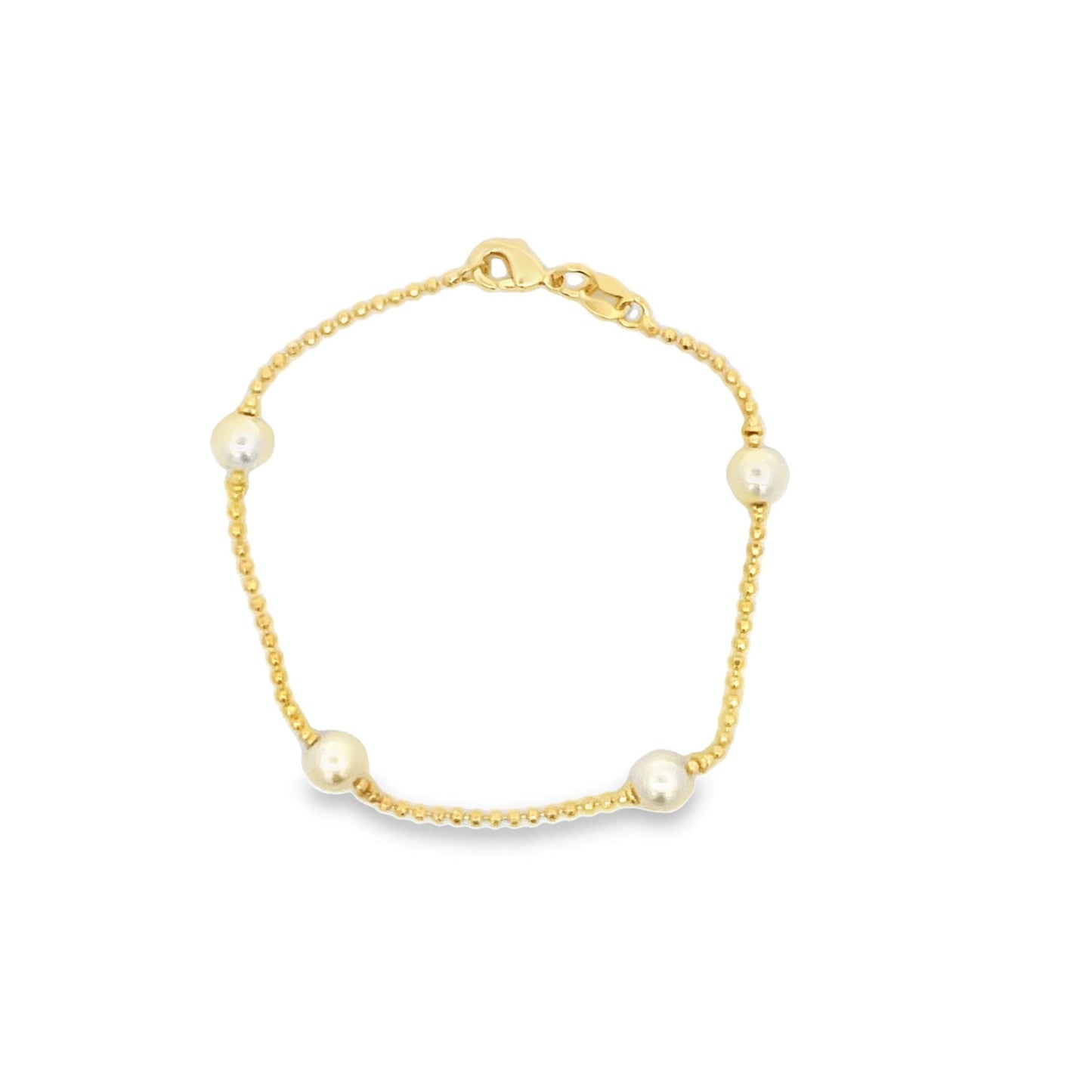 White Pearl Beaded Bracelet