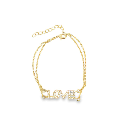 CZ Love Buckle Bracelet