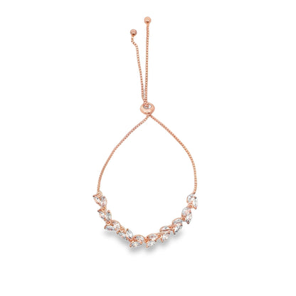 beverage-themed design Pear Cut CZ Stone Adjustable Box Bracelet