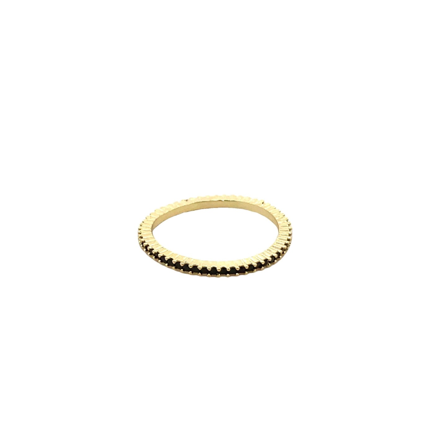 Thin Colored CZ Pave Ring