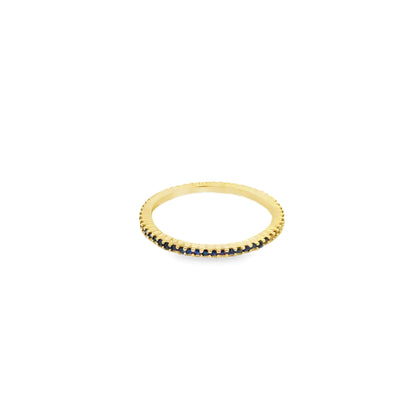 Thin Colored CZ Pave Ring