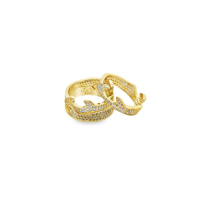Stackable CZ Pave Puzzle Piece Ring