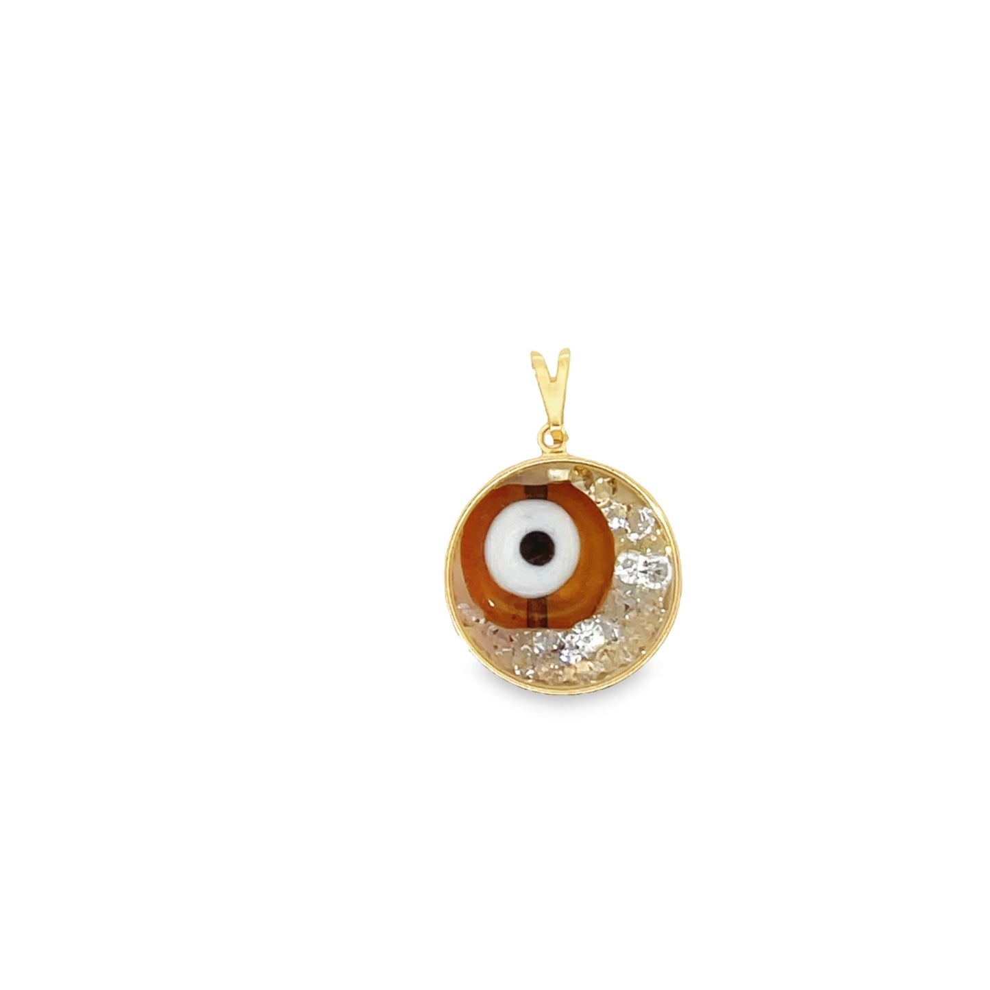 Evil Eye and CZ with Cylinder Pendant