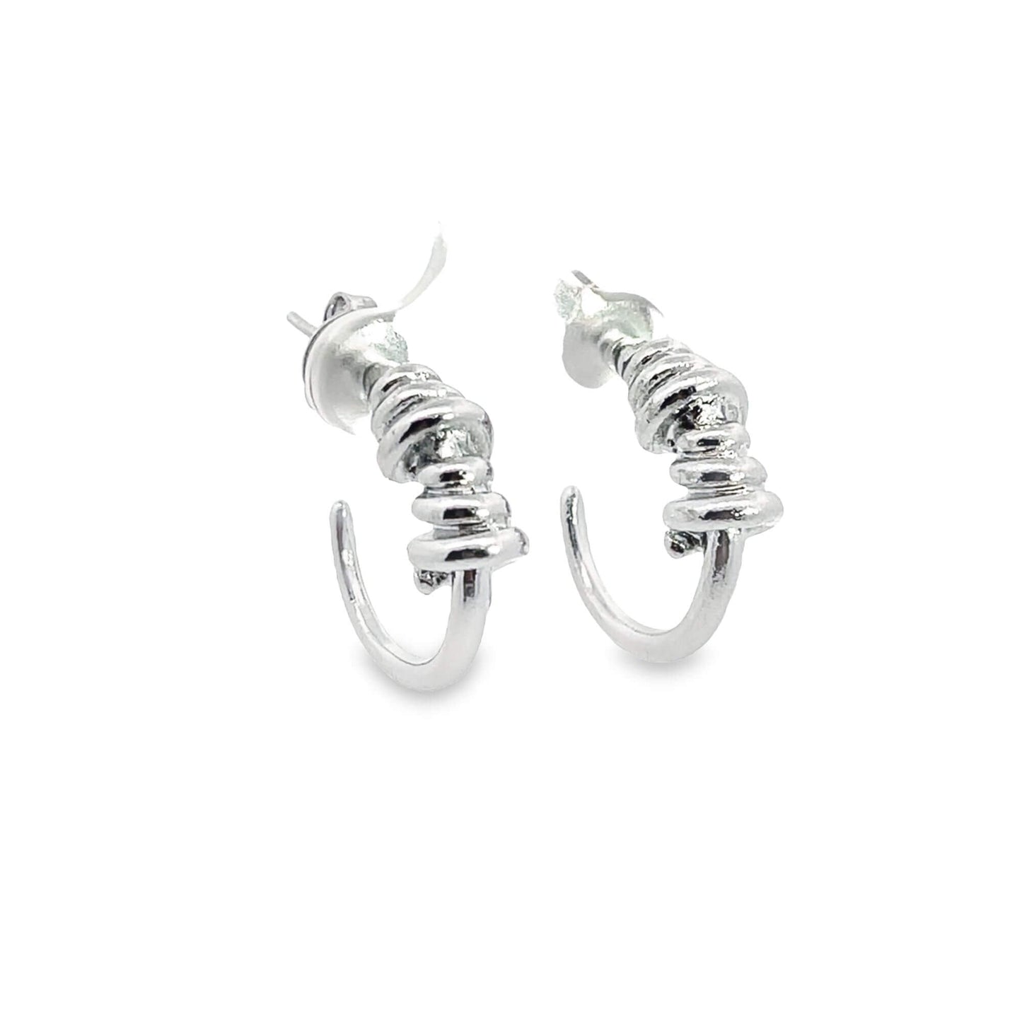 Croissant Twist Hoops Earrings