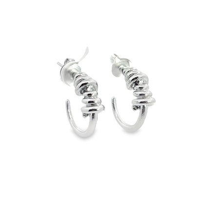 Croissant Twist Hoops Earrings