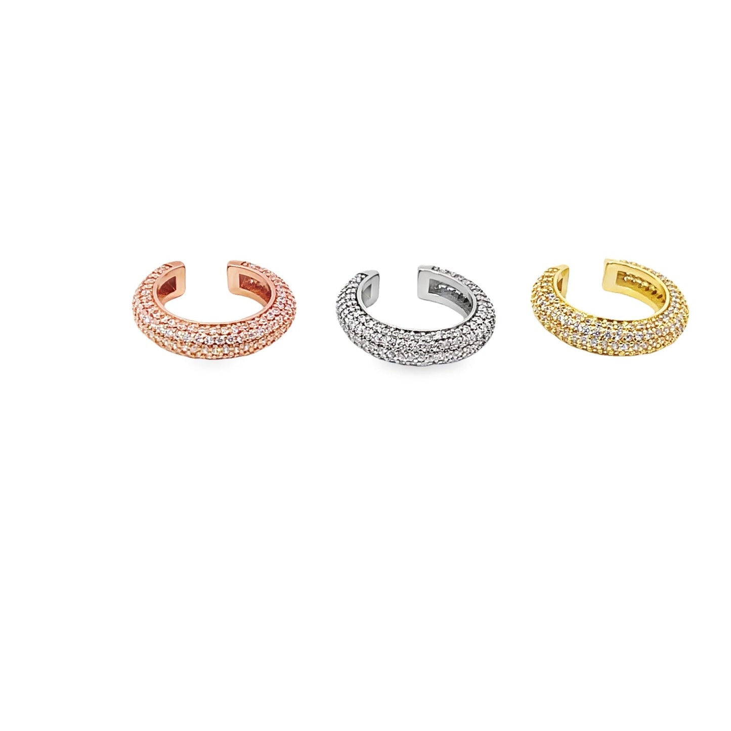 Simple CZ Paved Ear Cuff