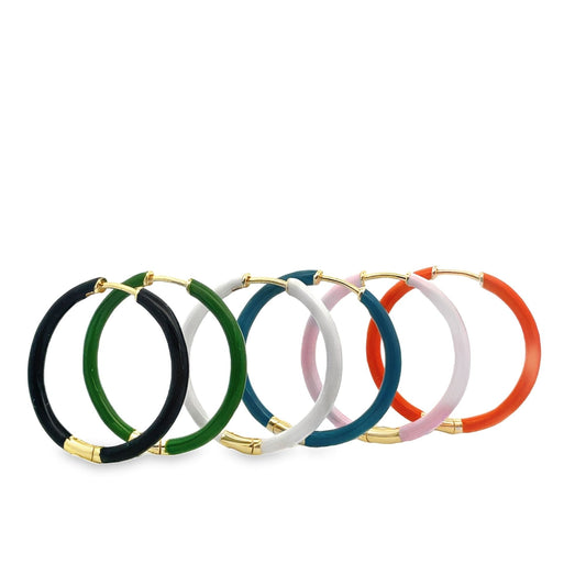 Modern Dark Off-Pastel Colored Hoops