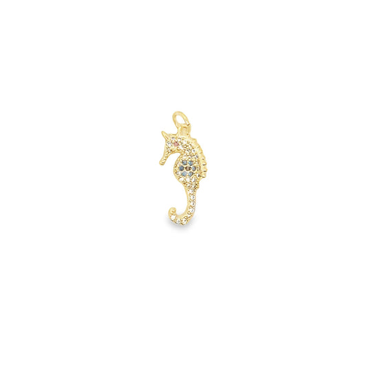CZ Stones Seahorse Pendant