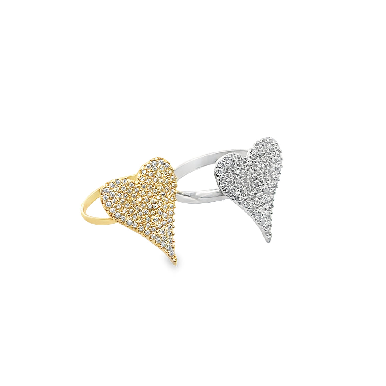 18k Gold Filled Micro CZ Heart Ring