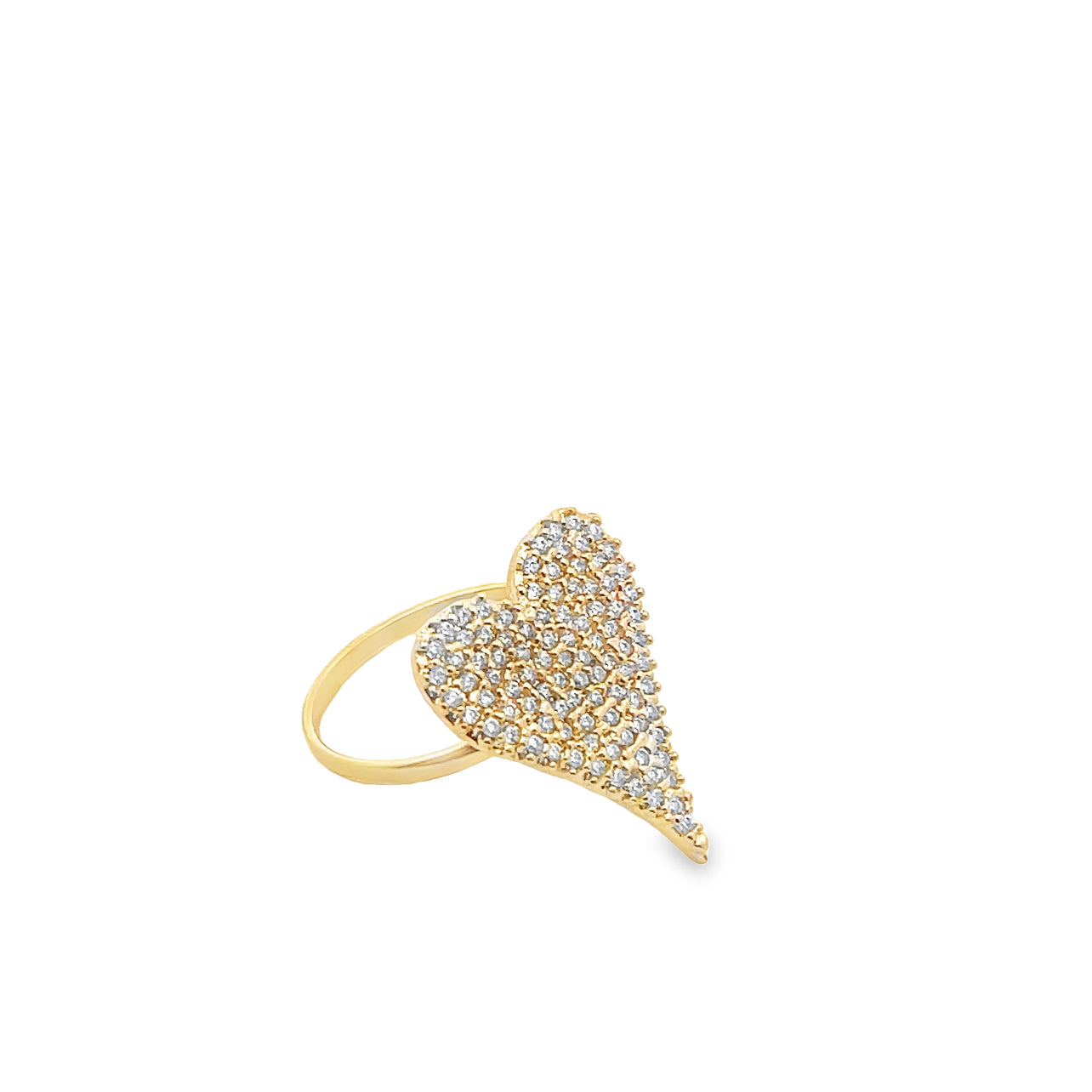 18k Gold Filled Micro CZ Heart Ring