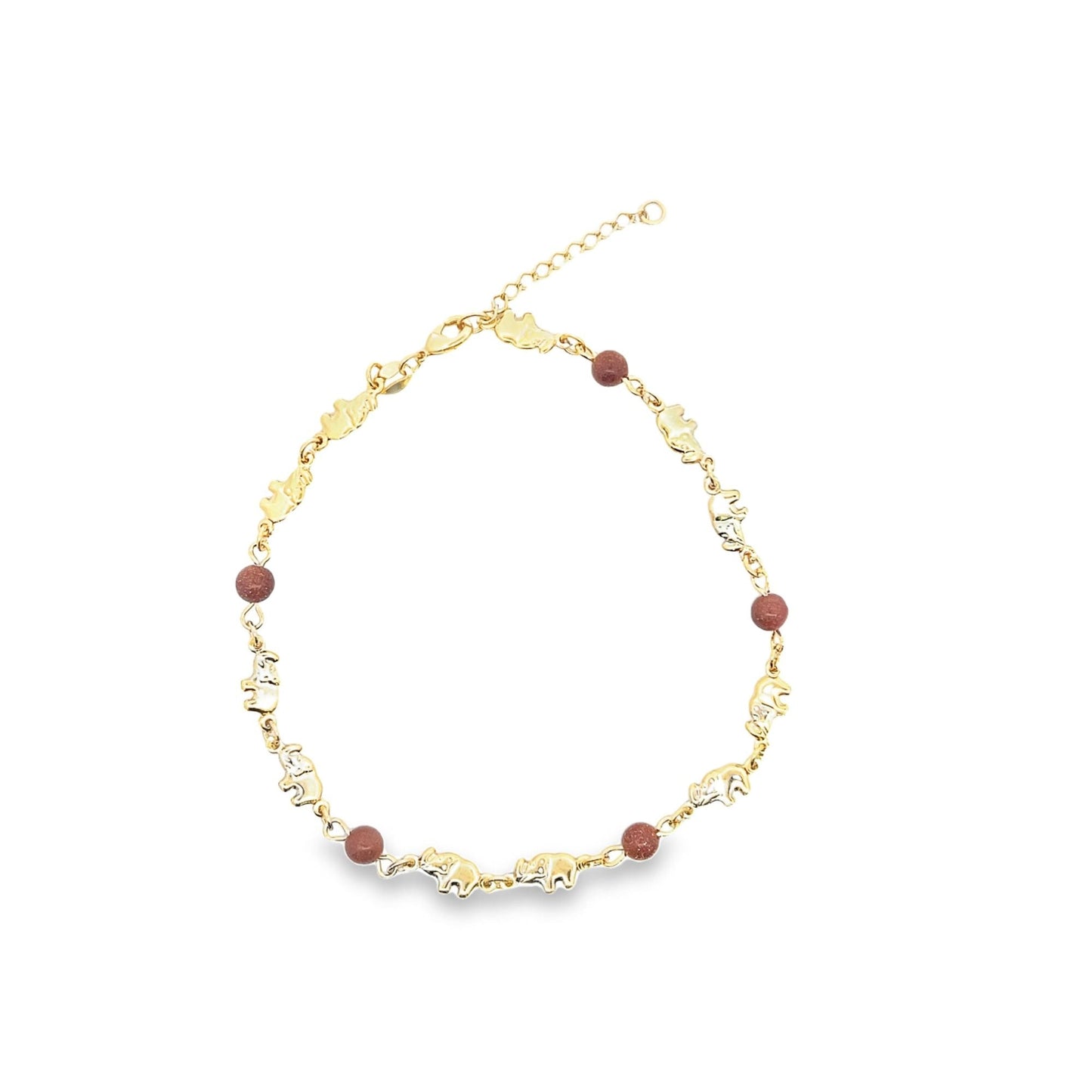 Brown Aventura Bead Bracelet With Elephant Charms