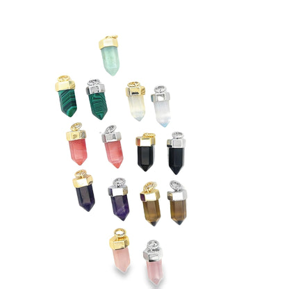 Gemstone Point Pendants