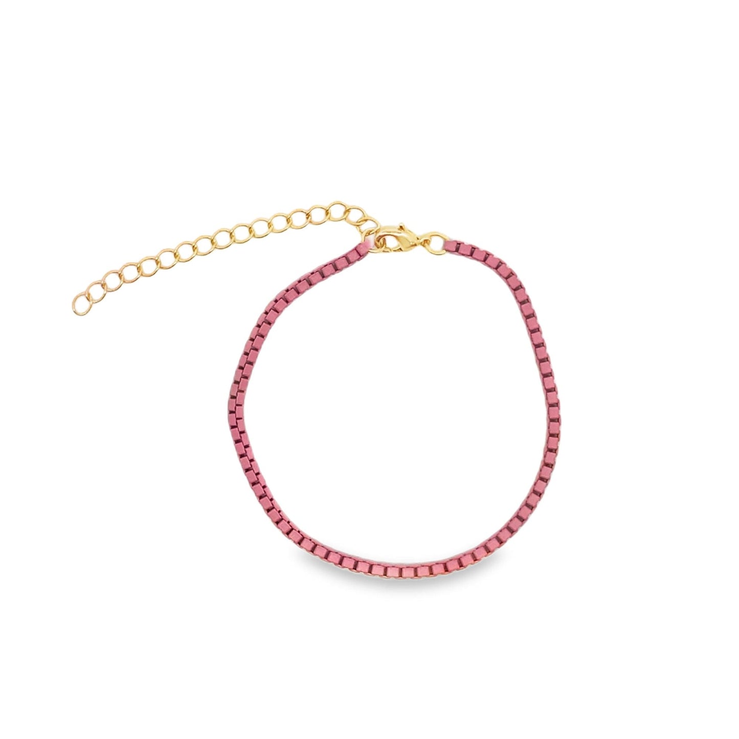 1mm Colorful Enamel Box Bracelet