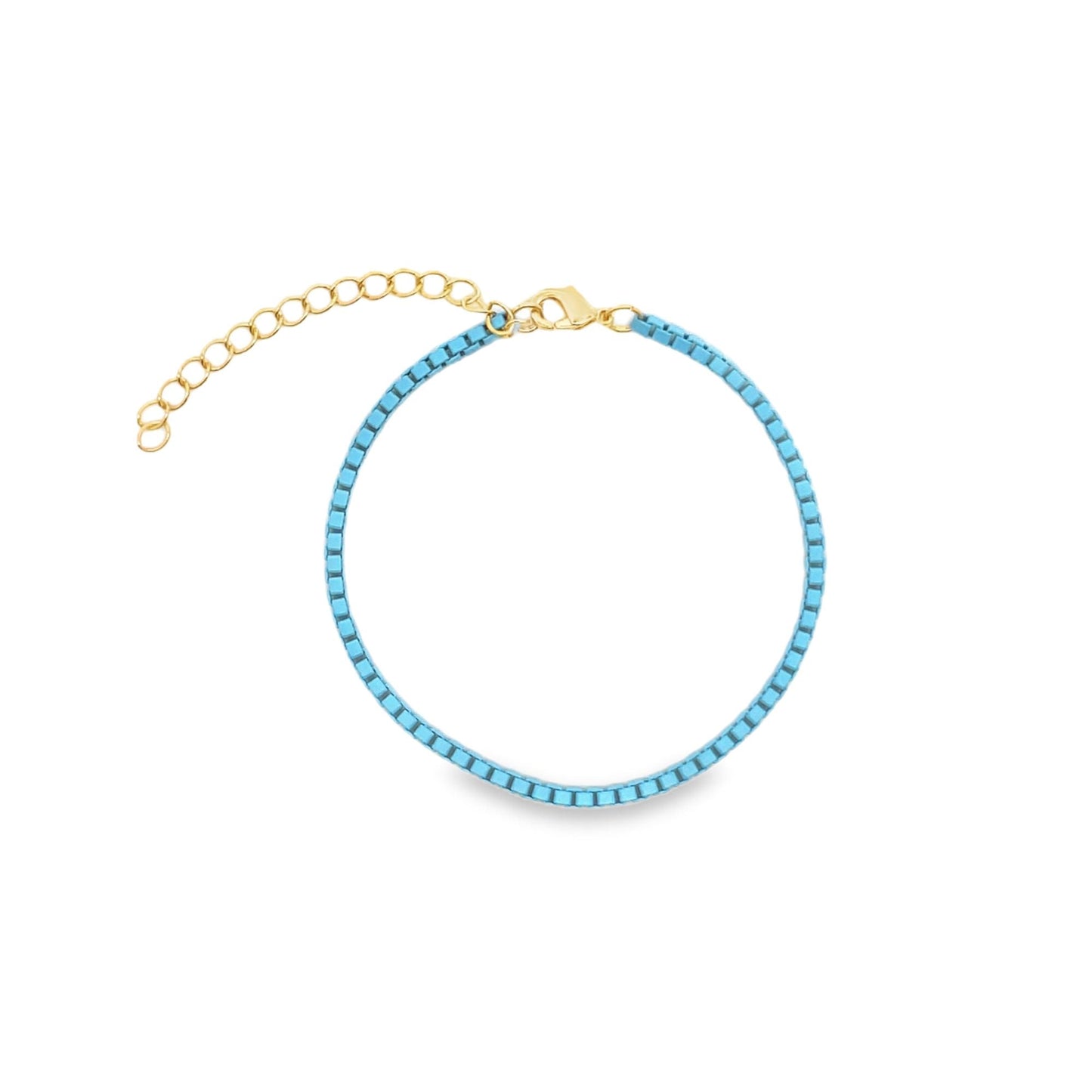 1mm Colorful Enamel Box Bracelet