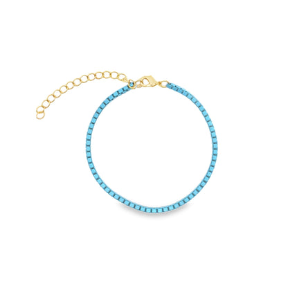 1mm Colorful Enamel Box Bracelet