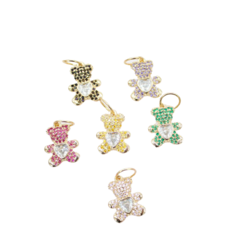 CZ Bear Pendant