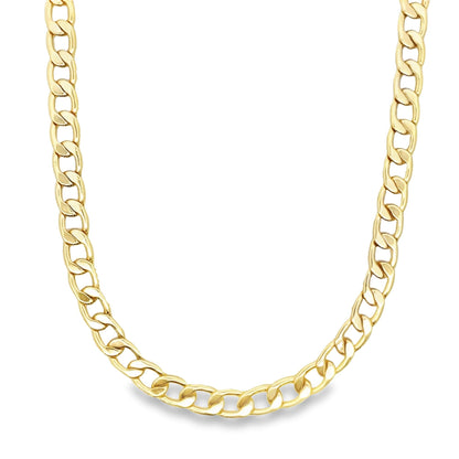 18K Gold Filled Thick Curb Link Bracelet (H62)(I14A)