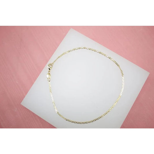 1mm Flat Diamond Cut Mariner Bracelet (I20B)(E61)