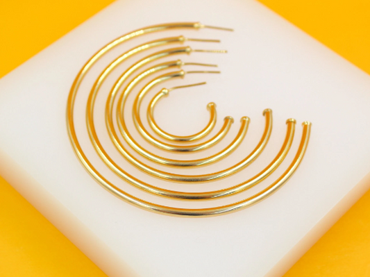 18K Gold Filled Large Thin Open Hoop Earrings