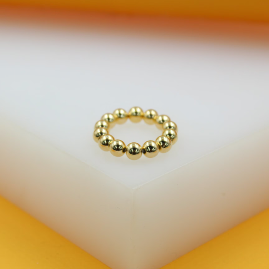 18K Gold Filled Beaded Ring